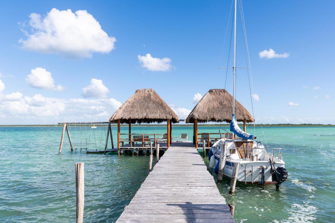 Lagoon Front Hut: Daily Cleaning, Bikes & Kayaks! Bacalar Εξωτερικό φωτογραφία