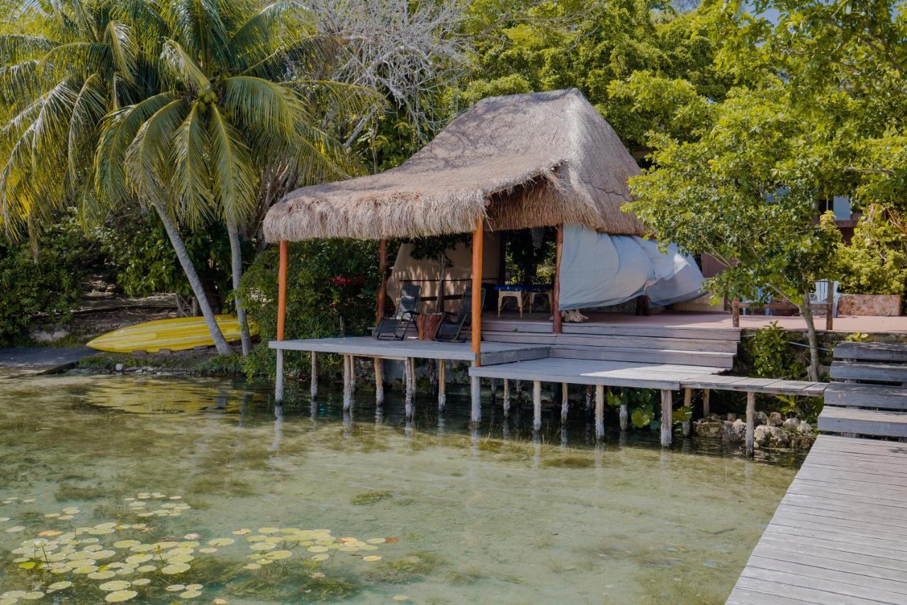 Lagoon Front Hut: Daily Cleaning, Bikes & Kayaks! Bacalar Εξωτερικό φωτογραφία